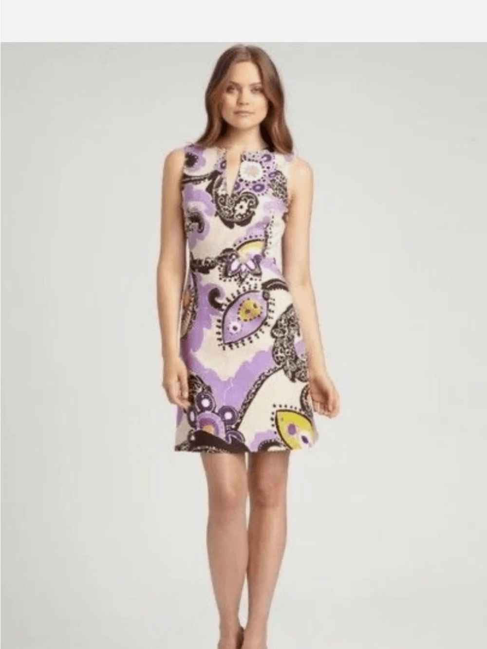 Kate Spade Keiran Dress Hydrangea Moroccan Paisley Cotton Sheath Size 4 - Picture 1 of 11